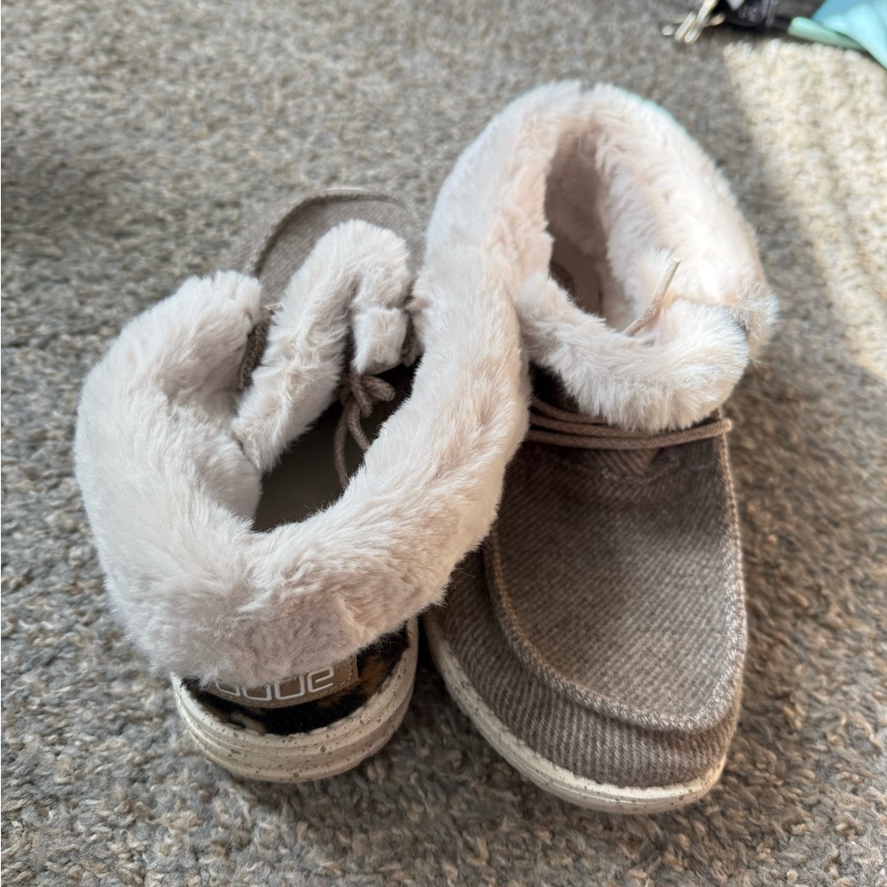 Hey Dude Shoes with Faux Fur Lining